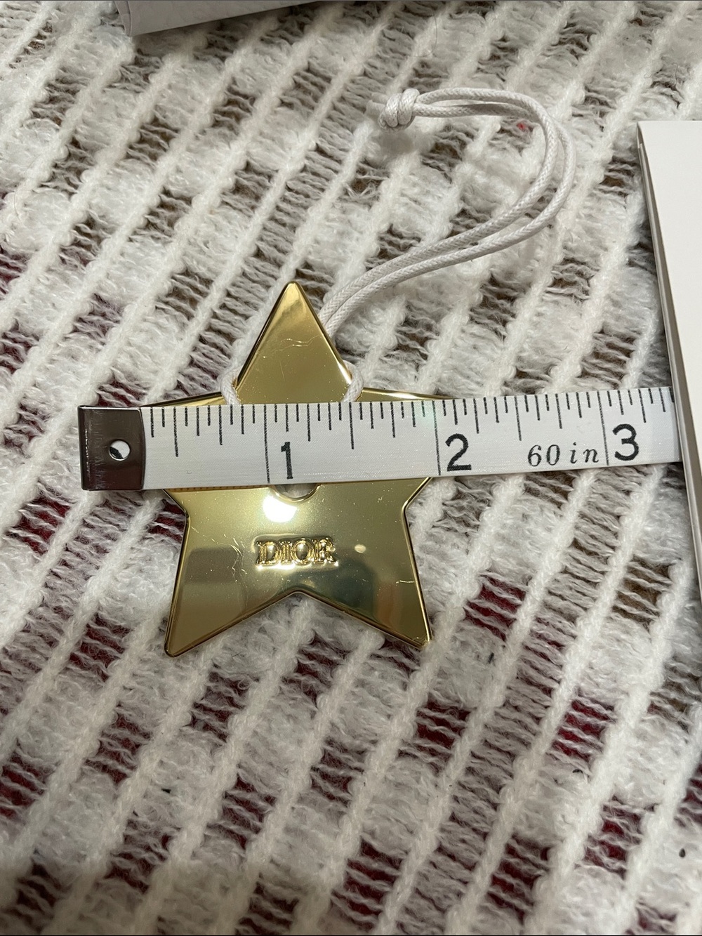 Dior Gold Star Charm Ornament with Gift Bag & Card NWOT - Picture 4 of 10